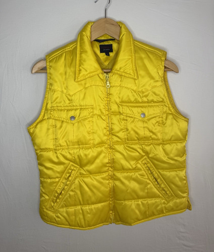 Gilet imbottito giallo - , vintage