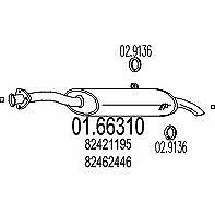 Marmitta posteriore fiat croma - posteriore,