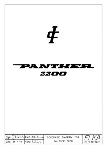 Elka panther 2200 service - elka,