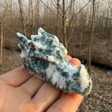 Testa di drago agata naturale