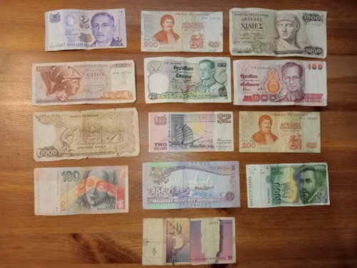Vecchie banconote europee - banconote,