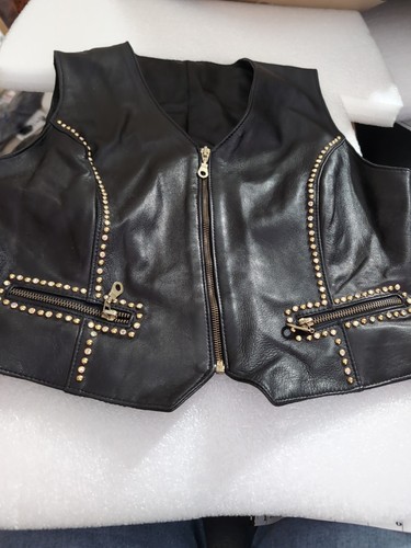 Gilet donna pelle con - pelle,