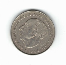 Moneta 2 MARCHI TEDESCHI Deutsche Mark Bundesrepublik Deutschland Germania 1976