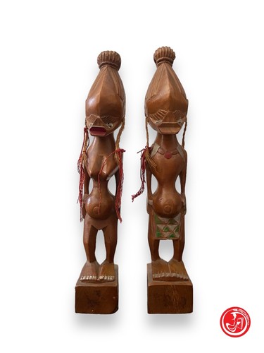 Coppia statue legno - coppia,