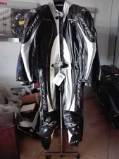 TUTA IN PELLE MOTO UOMO SPYKE TG.48 GRIGIO/BIANCO/NERO MOD.DROID CON PROTEZIONI