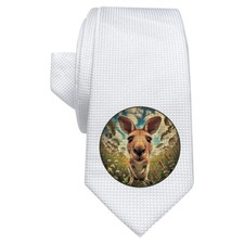 Cravatta / cravatta bianca 'Trail Cam Kangaroo' con confezione regalo (AT00023279)