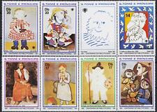 Dipinti Picasso Sao Tome 1981 IYC/Anno di Bambino Old/New Year Colomba 7v etichetta MNH