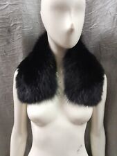 Collo Stola Scialle Vera pelliccia volpe nera  cm 56 x cm 9