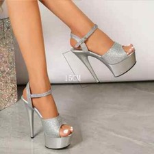Sandali 15 cm Comode Argento