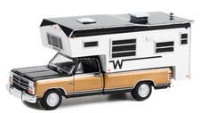 DODGE Ram D-250 - Camper Winnebago - 1990 - nero - Greenlight 1:64