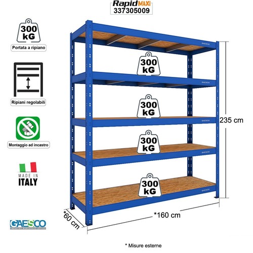 Scaffale metallo per garage - metallo,