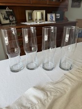 4 Vintage Crate & Barrel Craft Beer Glasses 8” Made In Poland