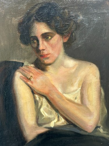 Quadro olio ritratto - di, donna
