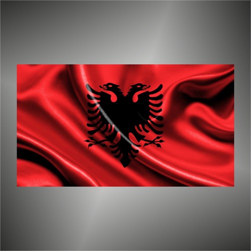 Adesivo bandiera albania - adesivo,