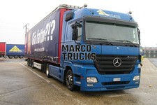Truck photo Mercedes-Benz Actros 1844 Tarpaulin trailer Italy blue moli group se