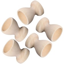  5 pezzi Porta giocattolo di uova artificiale in legno tazza di uova fai da te