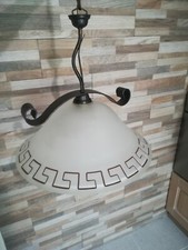 Set Lampadario a sospensione in ferro battuto + Lampada a muro 