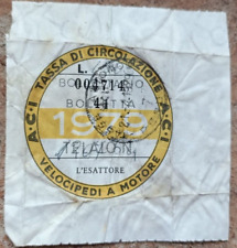 BOLLO ACI 1979 per moto