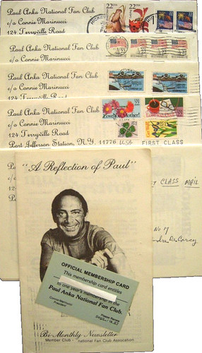 Paul anka bulletins fan - bulletins,