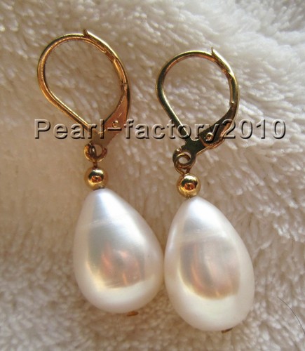 Nuovo orecchino 14x11mm bianco - 14x11mm,