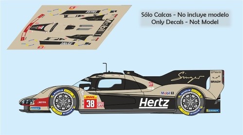 Decals porsche 963 lone - decals,