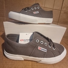 Superga 2750 Cotu Classic UK4 scarpa da ginnastica donna DK grigio/bianco tela premium