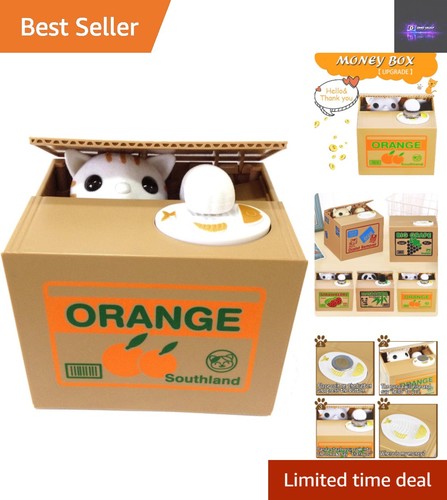 Cute orange cat piggy bank - cute,
