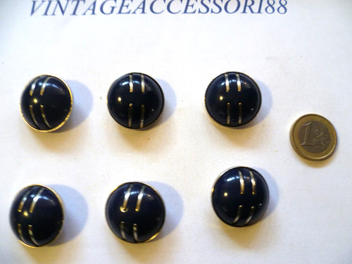 Bottoni bombe blu plastica - bottoni,
