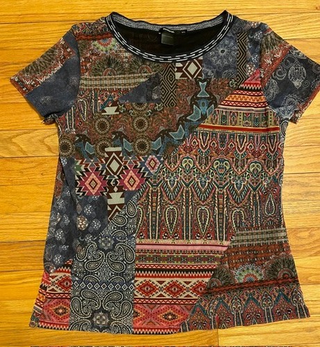 Desigual top rete paisley - top,
