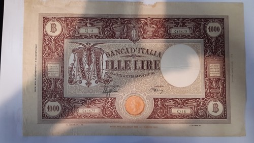 Banconota banca italia 1000 - banconota,