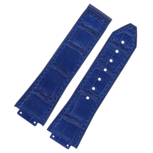 Hublot navy blue - hublot, crocodile