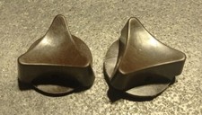 COPPIA MANOPOLE RADIO VINTAGE 2 PEZZI COME NUOVE MARRONE VEDI FOTO VINTAGE 2 PZ