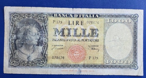 1000 lire italia ornata - italia, di