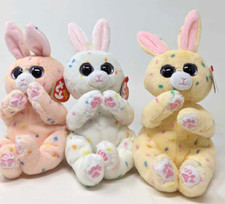 Ty Beanie Baby Bellies Pasqua 2024 coniglietti CREMA, MERINGA E PESCHE 6"
