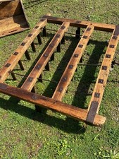 Antico Erpice In Legno E Ferro 