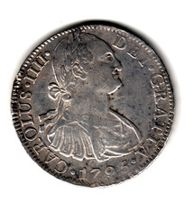 ESPAÑA 8 Reales plata 1795