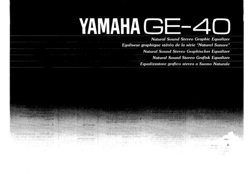 Yamaha equalizzatore - yamaha, ge-40