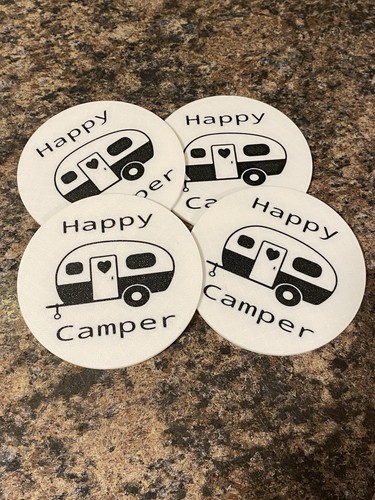 Sottobicchieri happy camper - happy,