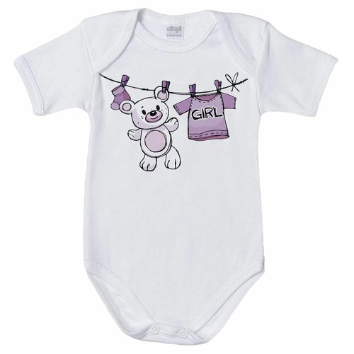 Body neonata girl con orsetto
