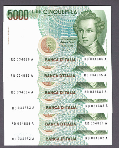 Repubblica italiana 5000 lire - italiana,