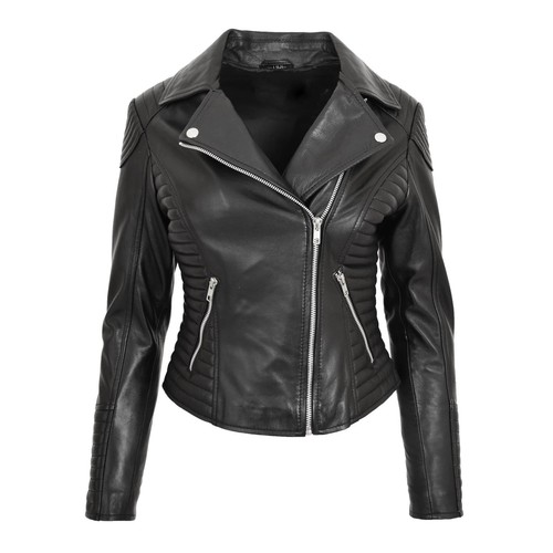 Giacca pelle donna biker - pelle,