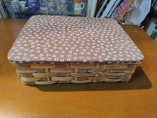 CESTINO IN VIMINI Picnic Cesta  Portagioie PortaCucito Vintage