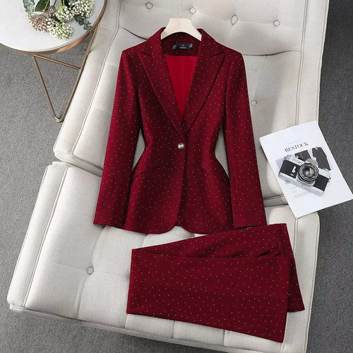 Completo donna rosso giacca - completo,