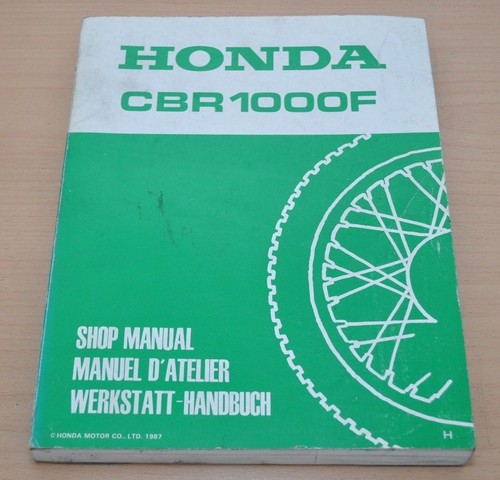 Honda cbr1000f shop manual - shop,