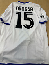 Drogba Chelsea match worn issued short sleeve champions league shirt stock