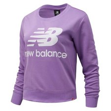 New Balance DONNA Neonati Essentials Girocollo Pile Viola Felpa Jumper Palestra