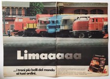 Pubblicita' Ferrovie Lima Treni Elettrici Advertising Publicite' Vintage 1980(T5