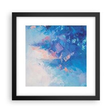 Poster 30x30cm Astrazione Blu Dipinto Stampe Immagini Quadri Moderni Murale