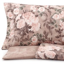 Completo lenzuola MATRIMONIALE VIA ROMA in percalle di cotone Art. GALATEA rosa