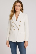 Blazer doppiopetto bianco Zara